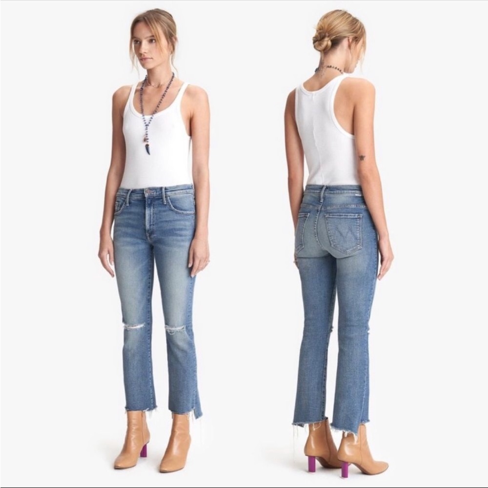 Mother The Insider Crop Step Fray Jeans